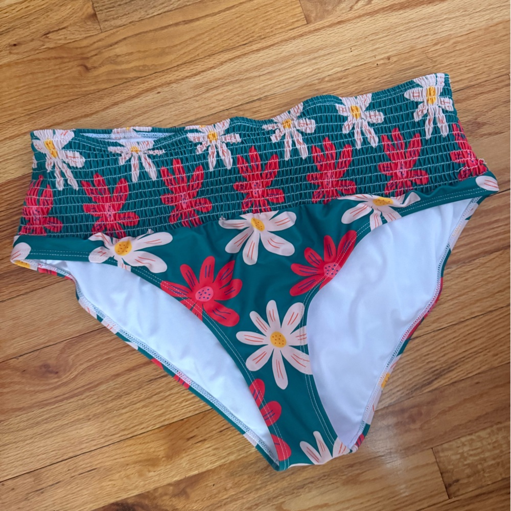 Floral Plus Size Bikini Bottom